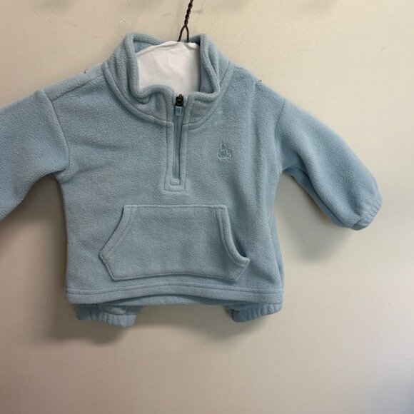 Baby GAP light blue fleece 1/4 zip sweatsuit Size 3-6 Months - Picture 1 of 3